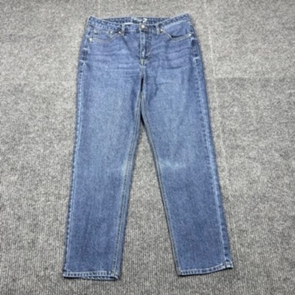 Seven7 Slim Straight Jean Womens Size 10 Birch Blue Denim High Rise MY10158DE